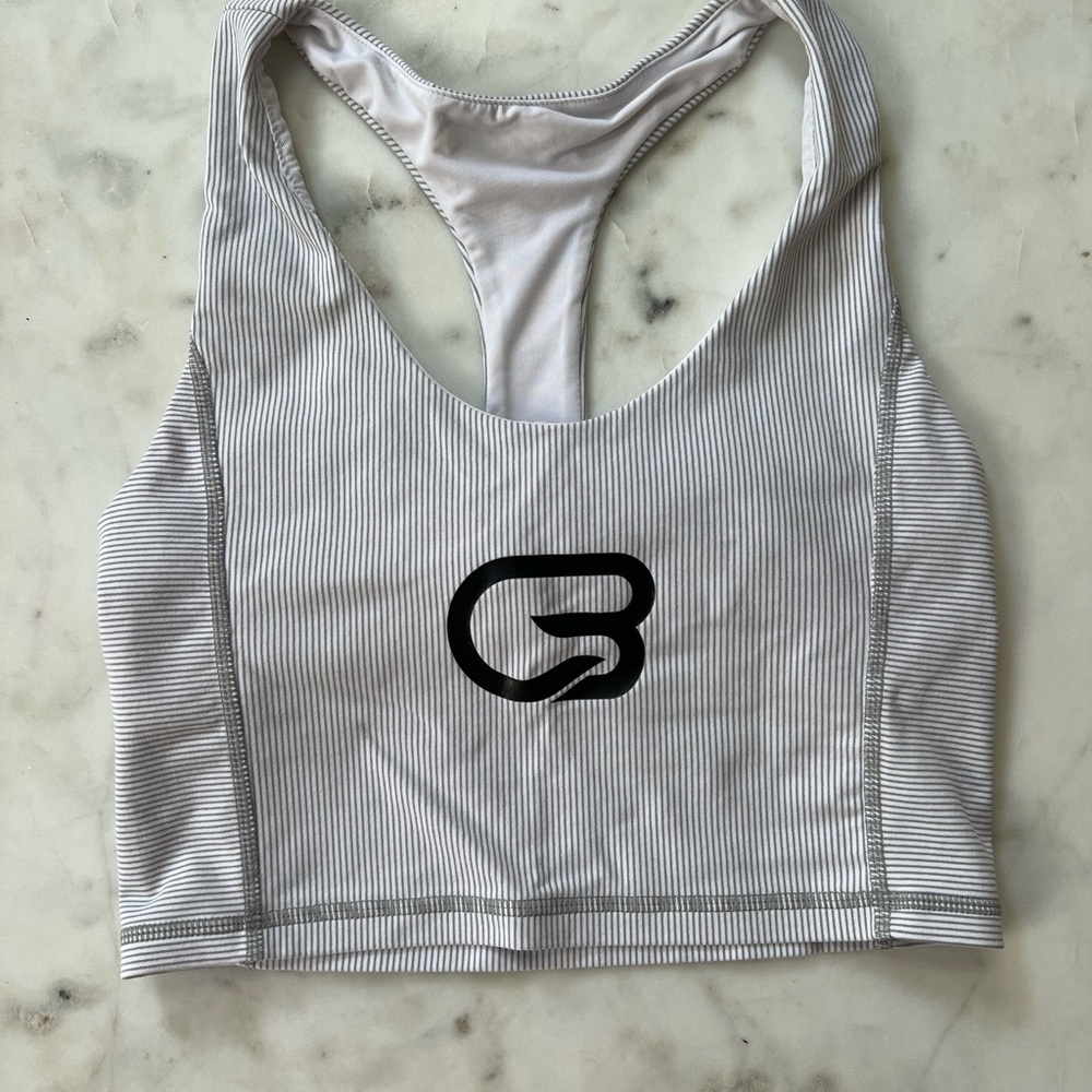 CYCLEBAR white pinstripe sports bra - size Small